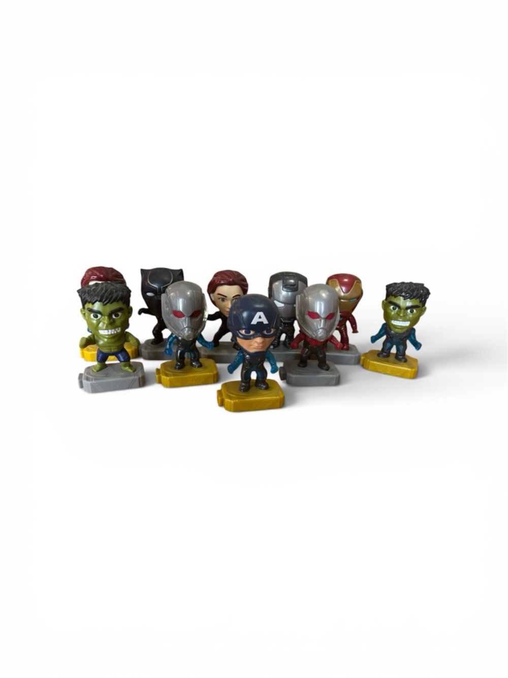 Marvel Mini Hero Figures Set - Green, Blue, Gold, Silver, Red